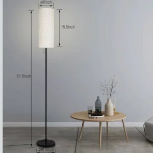 Lampa stojąca z abażurem